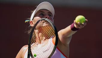 US Open: Marta Kostyuk defends racquet touch after Victoria Azarenka loss