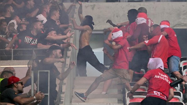 Europa Conference League: One fan critical as violent clashes mar Nice-Cologne fixture