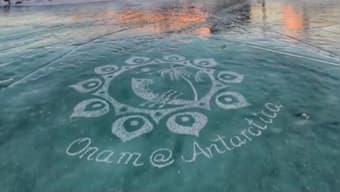 Watch: Indians celebrate Onam in Antarctica, carve 'ice rangoli'; Anand Mahindra reacts