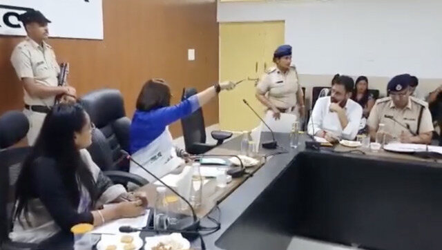 Haryana women's panel chief asks cop to 'get out', threatens her with departmental inquiry Haryana women's panel chief asks cop to 'get out', threatens her with departmental inquiry