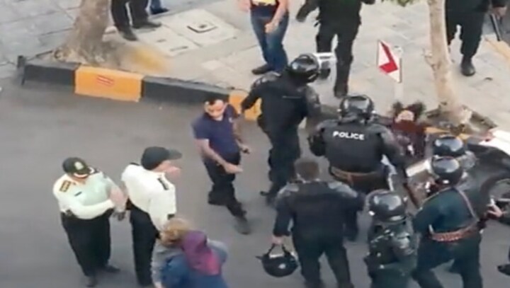 Watch: Anti-hijab woman activist brutally beaten on Iran streets