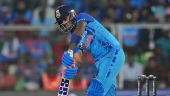 India vs South Africa: Suryakumar hits a mammoth six off Anrich Nortje, lits up the night sky; Watch