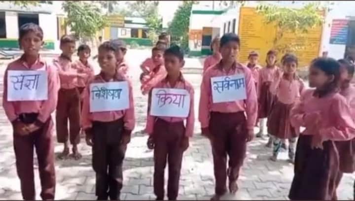 Watch: School children learn Hindi grammar through drama and poetry; internet hails their effort