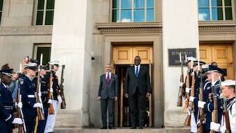 Watch: US Defence Secretary Lloyd J Austin hosts honour cordon, welcomes EAM Jaishankar