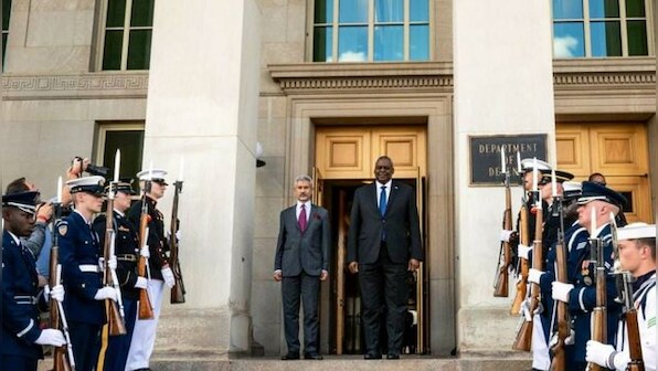 Watch: US Defence Secretary Lloyd J Austin hosts honour cordon, welcomes EAM Jaishankar