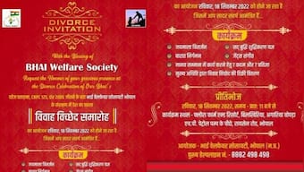Divorce celebrations for 18 men in Bhopal goes viral; invitation lists events including fire ritual for wisdom