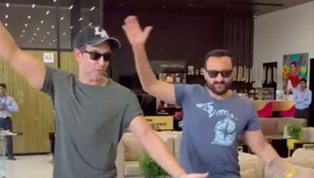 When Hrithik Roshan forgot his dance steps and taught Saif Ali Khan all wrong; watch video When Hrithik Roshan forgot his dance steps and taught Saif Ali Khan all wrong; watch video