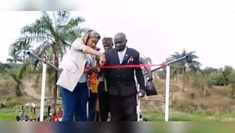 Watch: Congo footbridge collapses during inauguration, leaves internet in splits
