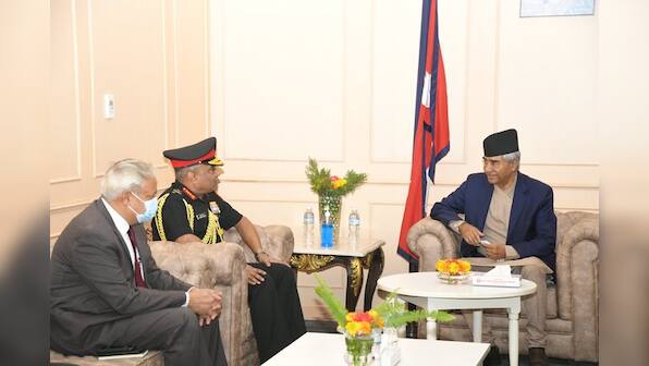 Indian Army chief General Manoj Pande meets Nepal PM Sher Bahadur Deuba in Kathmandu