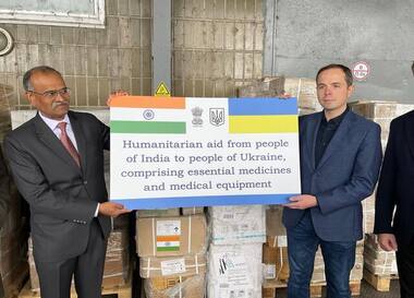 India sends 7,725 kg of humanitarian aid to Ukraine