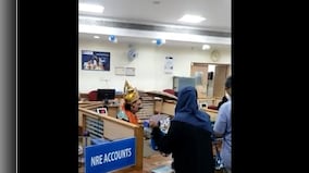 Onam 2022: Man dresses as Mahabali while doing transactions at Kerala SBI bank counter