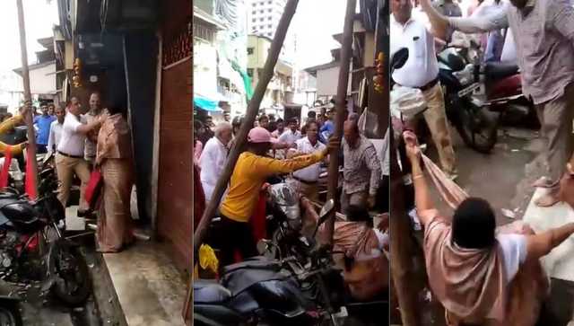 Viral video: MNS worker slaps, assaults woman in Mumbai's Kamathipura for denying installation of pole for advertisement Viral video: MNS worker slaps, assaults woman in Mumbai's Kamathipura for denying installation of pole for advertisement