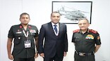 Sri Lankan Defence Minister Tennakoon meets CDS General Anil Chauhan on sidelines of DefExpo