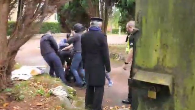 Watch: Democracy protester dragged into Chinese consulate, beaten up by staff in Manchester Watch: Democracy protester dragged into Chinese consulate, beaten up by staff in Manchester