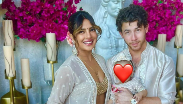 Priyanka Chopra-Nick Jonas and baby Malti Marie twin in grey as they celebrate Diwali Priyanka Chopra-Nick Jonas and baby Malti Marie twin in grey as they celebrate Diwali