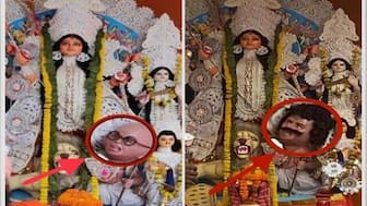 Hindu Mahasabha puts hair, moustache on Gandhi's look-alike asur at Kolkata puja pandal following outrage