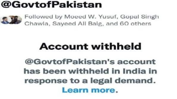 Pakistan govt's Twitter account banned in India over security reasons