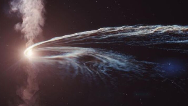 For the first time, a black hole was caught "burping out" remnants of a star it devoured For the first time, a black hole was caught "burping out" remnants of a star it devoured