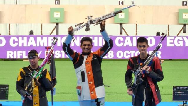 ISSF World Championships: Rudrankksh Patil, Arjun Babuta, Kiran Jadhav win India's fifth gold ISSF World Championships: Rudrankksh Patil, Arjun Babuta, Kiran Jadhav win India's fifth gold