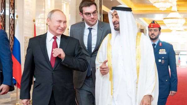 Watch: Putin breaks protocol for UAE prez with touching gesture