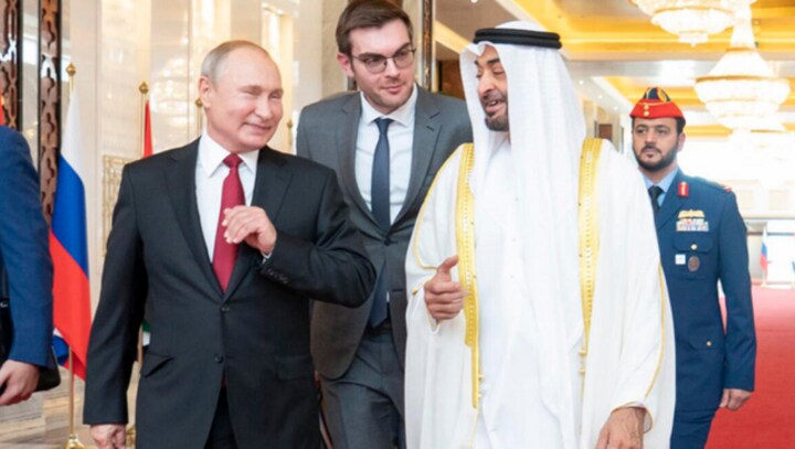 Watch: Putin breaks protocol for UAE prez with touching gesture