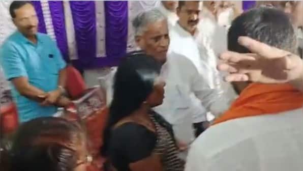 Karnataka minister V Somanna slaps woman, video goes viral
