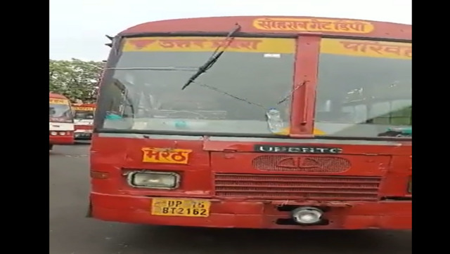Video of UP bus with innovative 'jugaad' for broken wiper goes viral Video of UP bus with innovative 'jugaad' for broken wiper goes viral