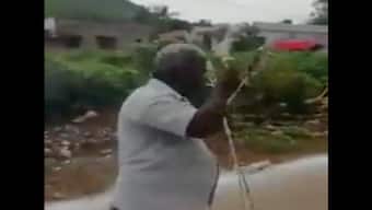 Man launches rockets with cigarette in mouth; unusual stunt leaves internet in splits