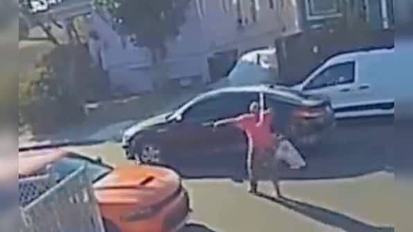Watch video: Elderly woman saves another senior citizen from getting robbed