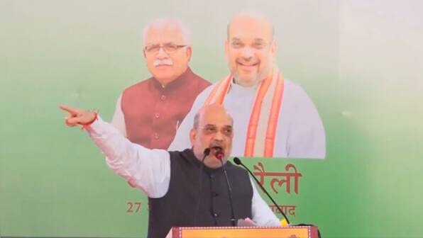 'Govt of darbaris, damad and dealers': Amit Shah takes shot at former Congress govt in Haryana