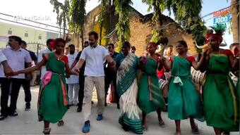 Watch: Rahul Gandhi matches steps with tribal dancers during Bharat Jodo Yatra in Telangana