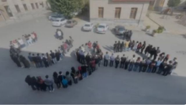 Iran Protests: Tehran students stand in shape of word 'blood', chant 'freedom' slogans Iran Protests: Tehran students stand in shape of word 'blood', chant 'freedom' slogans