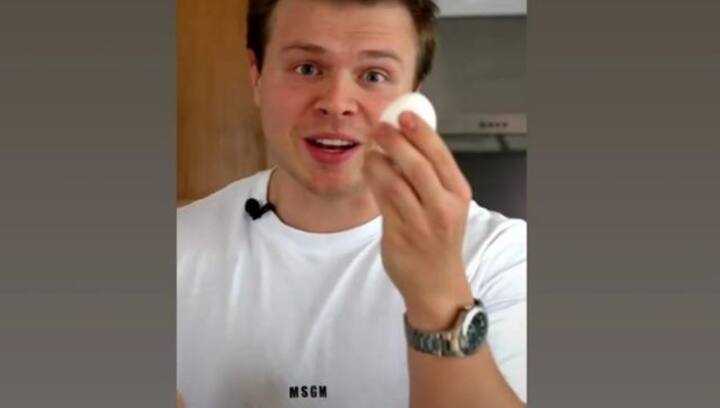 YouTube reposts man’s quirky technique to peel egg; watch