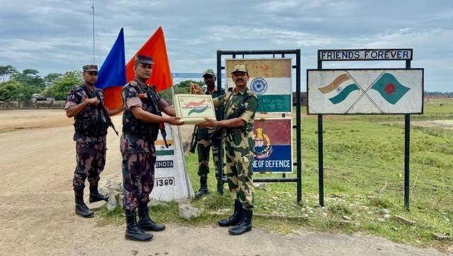 Assam: BSF exchanges sweets with Border Guard Bangladesh ahead of Diwali Assam: BSF exchanges sweets with Border Guard Bangladesh ahead of Diwali