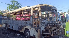 Ranchi: Driver, helper charred to death after bus catches fire from Diwali diya, watch video