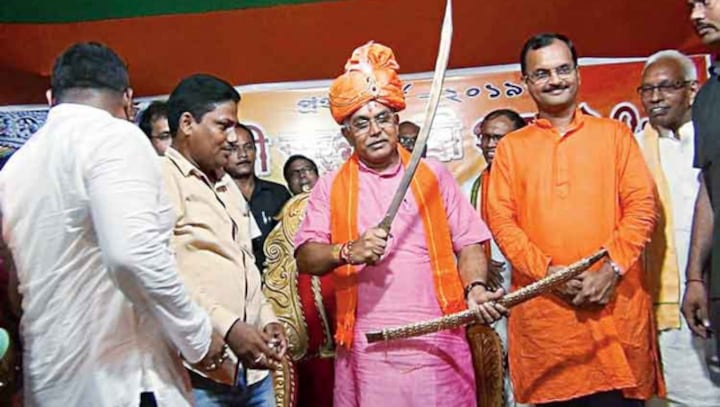 West Bengal: Dilip Ghosh brandishes sword during BJP event, creates controversy
