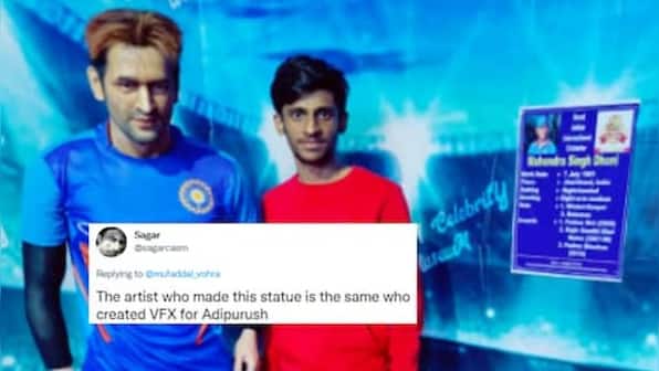 MS Dhoni’s wax statue’s pic leaves internet in splits, fans say ‘yeh kya bnadiya’