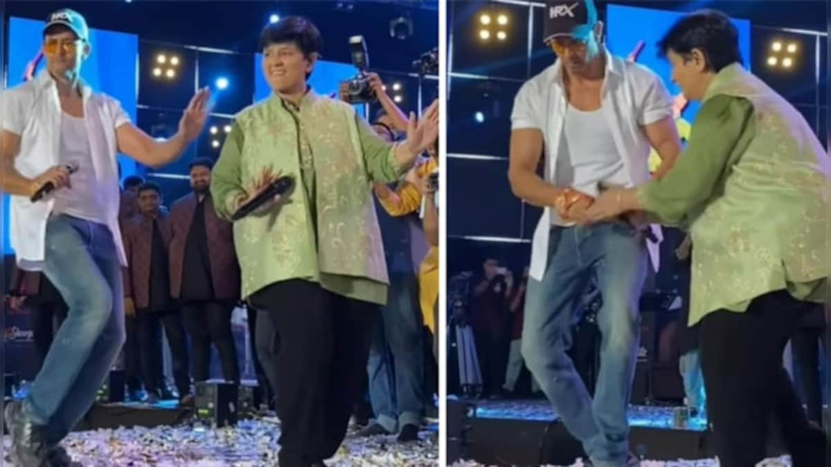 Watch: Hrithik Roshan celebrates Navratri, matches Garba steps with Falguni Pathak