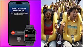 iPhone 14 and Apple Watch crash detection trigger false emergency SOS calls on basic roller coasters