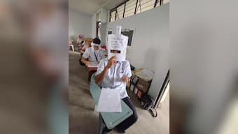 Philippines students design creative anti-cheating hats during engineering exams