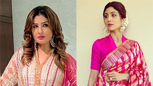 Happy Navratri: Create a complete pretty pink look on day 9 by taking inspiration from Raveena Tandon and Shilpa Shetty