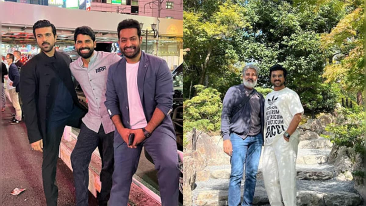 Ram Charan shares pictures with SS Rajamouli & Jr. NTR, says, 'How could I miss the chance of experiencing love for RRR'