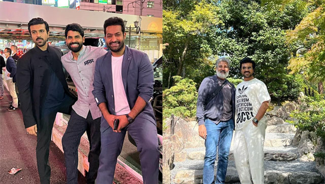Ram Charan shares pictures with SS Rajamouli & Jr. NTR, says, 'How could I miss the chance of experiencing love for RRR' Ram Charan shares pictures with SS Rajamouli & Jr. NTR, says, 'How could I miss the chance of experiencing love for RRR'