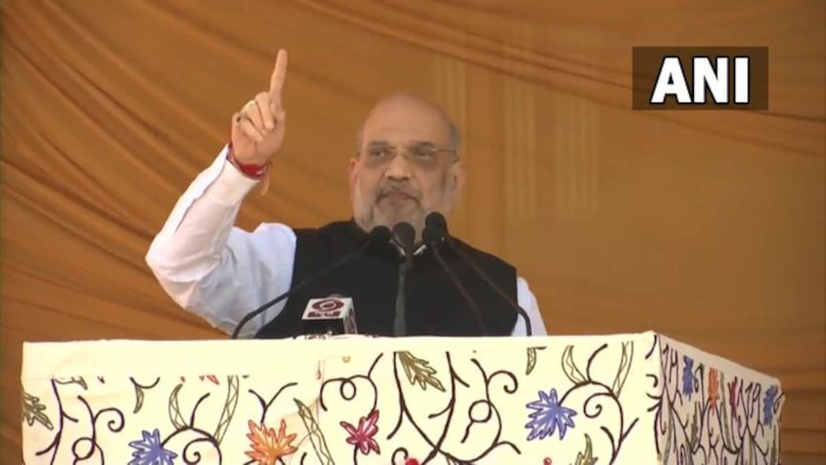 WATCH: Home Minister Amit Shah pauses speech during Baramulla rally after hearing Azaan