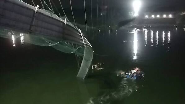 Gujarat: At least 91 killed as 140-year-old bridge collapses in Morbi; IAF, Army and Navy join rescue ops