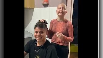 Viral video: Big brother trims his hair in solidarity with sister battling cancer