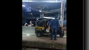 Watch: Auto-rickshaw runs on platform inside Mumbai railway station, fined