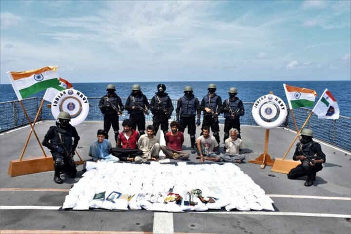 Kerala: Indian Navy & NCB seize 200 kg of Afghan heroin worth Rs 1,200 crore, six Iranians arrested