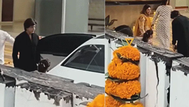 Shah Rukh Khan defines royalty as he visits Red Chillies’ office for Diwali puja in black kurta Shah Rukh Khan defines royalty as he visits Red Chillies’ office for Diwali puja in black kurta