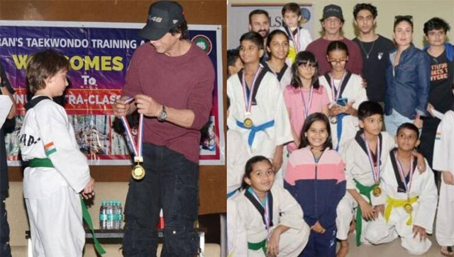 Shah Rukh Khan, Kareena Kapoor, Saif Ali Khan attend taekwondo tournament to support sons AbRam and Taimur Shah Rukh Khan, Kareena Kapoor, Saif Ali Khan attend taekwondo tournament to support sons AbRam and Taimur